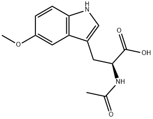 N-アセチル-5-メトキシ-DL-トリプトファン一水和物 化学構造式