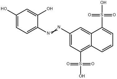 3-[(2,4-dihydroxyphenyl)azo]naphthalene-1,5-disulphonic acid Struktur