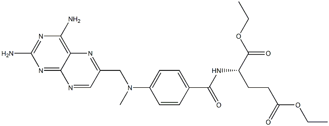 二乙基(4-((2,4-二氨基喋呤-6-基)甲基)(甲基)氨基)苯甲酰基)-L-谷氨酸, 43170-88-3, 结构式