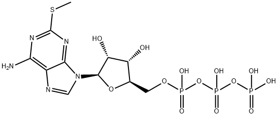 2-(メチルチオ)アデノシン-5'-三りん酸 化学構造式