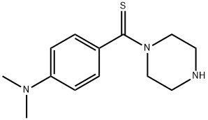 N,N-ジメチル-4-(ピペラジン-1-イルカルボノチオイル)アニリン 化学構造式