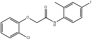 2-(2-クロロフェノキシ)-N-(4-ヨード-2-メチルフェニル)アセトアミド 化学構造式
