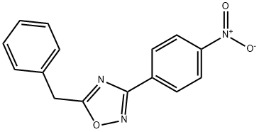 5-ベンジル-3-(4-ニトロフェニル)-1,2,4-オキサジアゾール 化学構造式
