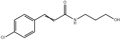 N-(3-Hydroxypropyl)-3-(4-chlorophenyl)propenamide 结构式