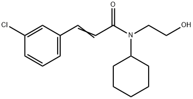 N-Cyclohexyl-N-(2-hydroxyethyl)-3-(3-chlorophenyl)propenamide,43196-36-7,结构式