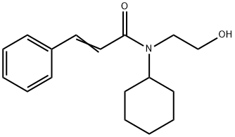 N-Cyclohexyl-N-(2-hydroxyethyl)-3-phenylpropenamide Structure