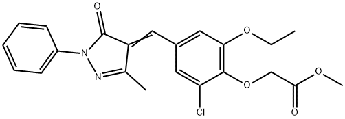 2-[2-Chloro-4-[(1,5-dihydro-3-methyl-5-oxo-1-phenyl-4H-pyrazol-4-ylidene)methyl]-6-ethoxyphenoxy]aceticacidmethylester