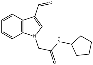 N-CYCLOPENTYL-2-(3-FORMYL-INDOL-1-YL)-ACETAMIDE Struktur