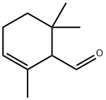 2,6,6-トリメチル-2-シクロヘキセン-1-カルボアルデヒド 化学構造式