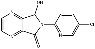 6-(5-クロロ-2-ピリジニル)-6,7-ジヒドロ-7-ヒドロキシ-5H-ピロロ[3,4-b]ピラジン-5-オン 化学構造式