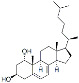 cholesta-5,7-diene-1 alpha,3 beta-diol 结构式
