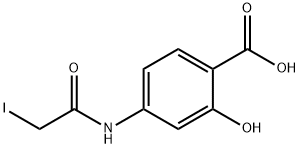 4-(碘乙酰氨基)-2-羟基苯甲酸, 4323-00-6, 结构式
