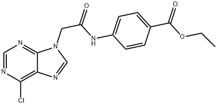 ethyl 4-[[2-(6-chloropurin-9-yl)acetyl]amino]benzoate Struktur
