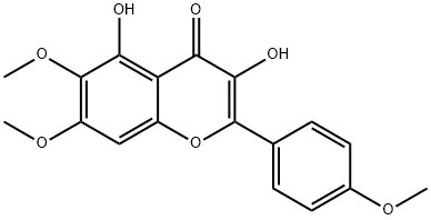 6-Hydroxy-6,7,4'-trimethylkaempferol Struktur