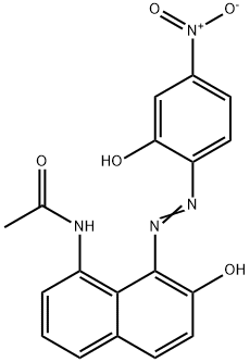 N-[8-(2-Hydroxy-4-nitrophenylazo)-7-hydroxy-1-naphtyl]acetamide Struktur