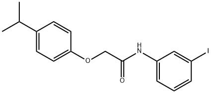 N-(3-ヨードフェニル)-2-(4-イソプロピルフェノキシ)アセトアミド 化学構造式