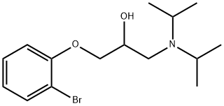 1-(2-ブロモフェノキシ)-3-(ジイソプロピルアミノ)プロパン-2-オール 化学構造式