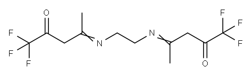 N,N'-ビス(1-メチル-3-オキソ-4,4,4-トリフルオロブチリデン)-1,2-エタンジアミン 化学構造式