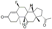 (6S,8S,9S,10R,13R,14S,17S)-17-acetyl-6-fluoro-10,13-dimethyl-2,6,7,8,9 ,12,14,15,16,17-decahydro-1H-cyclopenta[a]phenanthrene-3,11-dione,433-86-3,结构式
