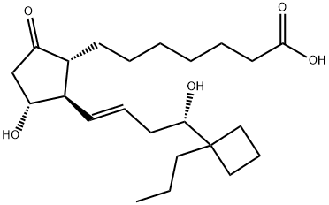 (+/-)-15-DEOXY-16R-HYDROXY-17-CYCLOBUTYL PROSTAGLANDIN E1 Structure