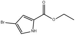 4-溴-1H-吡咯-2-羧酸乙酯, 433267-55-1, 结构式