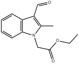 ethyl (3-formyl-2-methyl-1H-indol-1-yl)acetate Struktur