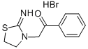 2-(2-iminothiazolidin-3-yl)-1-phenylethan-1-one monohydrobromide Struktur