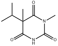 5-イソプロピル-1,5-ジメチルピリミジン-2,4,6(1H,3H,5H)-トリオン 化学構造式