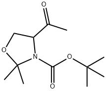 4-アセチル-2,2-ジメチルオキサゾリジン-3-カルボン酸TERT-ブチル 化学構造式