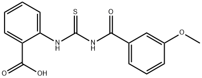 2-[[[(3-METHOXYBENZOYL)AMINO]THIOXOMETHYL]AMINO]-BENZOIC ACID Structure