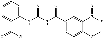 2-[[[(4-METHOXY-3-NITROBENZOYL)AMINO]THIOXOMETHYL]AMINO]-BENZOIC ACID Struktur