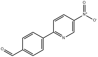 4-(5-ニトロピリジン-2-イル)ベンズアルデヒド 化学構造式