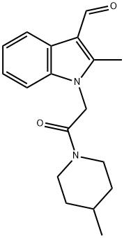 2-METHYL-1-[2-(4-METHYL-PIPERIDIN-1-YL)-2-OXO-ETHYL]-1H-INDOLE-3-CARBALDEHYDE Structure