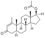 美替诺龙醋酸酯, 434-05-9, 结构式