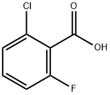 2-クロロ-6-フルオロ安息香酸 化学構造式
