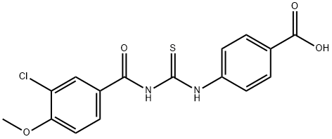 4-[[[(3-CHLORO-4-METHOXYBENZOYL)AMINO]THIOXOMETHYL]AMINO]-BENZOIC ACID Structure