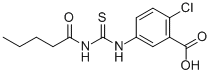 2-CHLORO-5-[[[(1-OXOPENTYL)AMINO]THIOXOMETHYL]AMINO]-BENZOIC ACID|