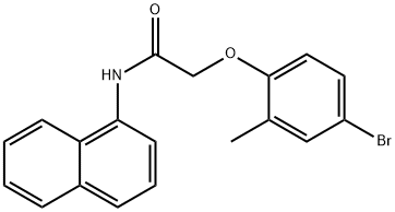 2-(4-ブロモ-2-メチルフェノキシ)-N-1-ナフチルアセトアミド 化学構造式