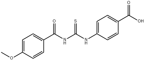 4-[[[(4-METHOXYBENZOYL)AMINO]THIOXOMETHYL]AMINO]-BENZOIC ACID Structure