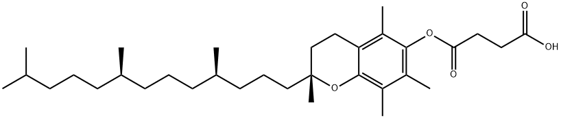 维生素 E 琥珀酸酯,4345-03-3,结构式