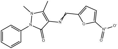 4-(5-Nitrofurfurylideneamino)antipyrine Structure