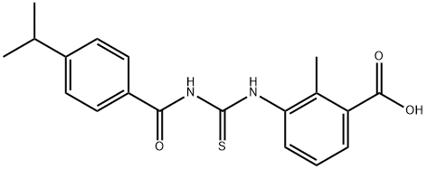 2-METHYL-3-[[[[4-(1-METHYLETHYL)BENZOYL]AMINO]THIOXOMETHYL]AMINO]-BENZOIC ACID Structure