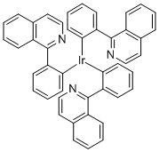 Ir(piq)3,  Tris[1-phenylisoquinolinato-C2,N]iridium(III)