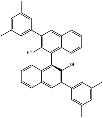 (S)-3,3'-双(3,5-双甲基苯基)-1,1'-联萘酚 结构式
