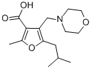 5-异丁基-2-甲基-4-(吗啉甲基)呋喃-3-羧酸 结构式