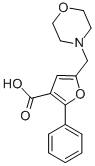 5-吗啉-4-甲基-2-苯基呋喃-3-羧酸 结构式