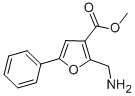 2-AMINOMETHYL-5-PHENYL-FURAN-3-CARBOXYLIC ACID METHYL ESTER Struktur