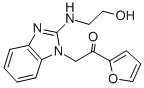 1-(呋喃-2-基)-2-(2-((2-羟乙基)氨基)-1H-苯并[D]咪唑-1-基)乙-1-酮氢溴酸盐 结构式