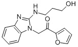 1-FURAN-2-YL-2-[2-(3-HYDROXY-PROPYLAMINO)-BENZOIMIDAZOL-1-YL]-ETHANONE Struktur