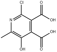3,4-Pyridinedicarboxylic  acid,  2-chloro-5-hydroxy-6-methyl- 结构式